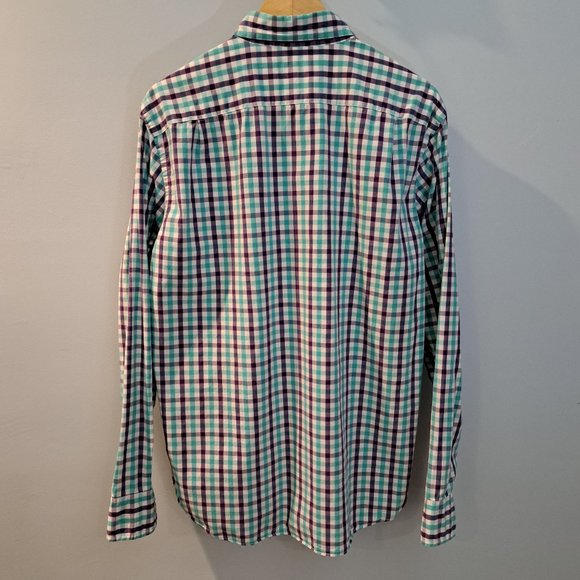 J. Crew men's large long sleeve button down plaid shirt - Picture 4 of 11